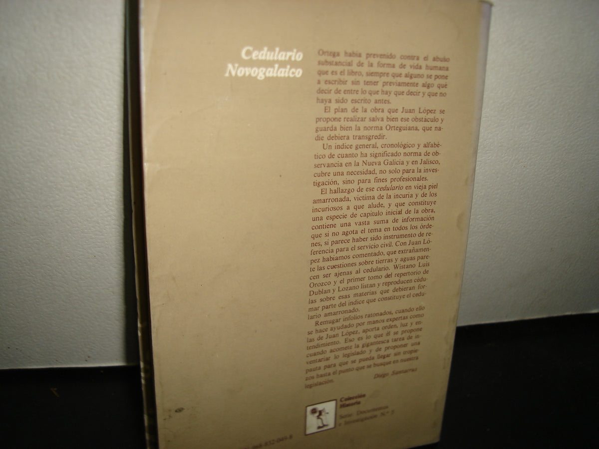 169- Cedulario Novogalaico - Juan López - Primera Edición 1981