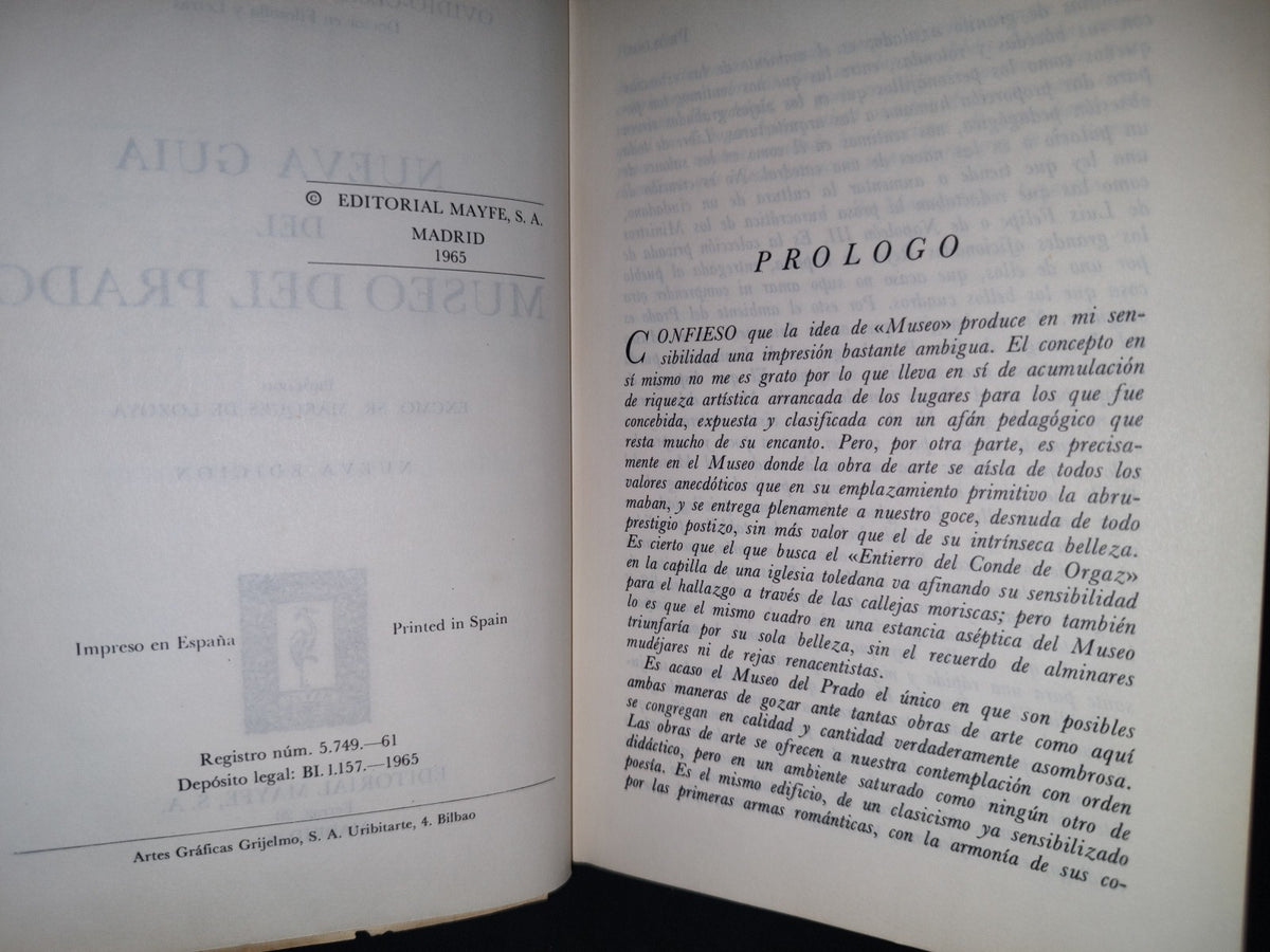 96- Nueva Guía Del Museo Del Prado - Ovidio-César Paredes Herrera - Editorial Mayfe 1965