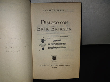 101- Diálogo Con Erik Erikson - Richard I. Evans - Primera Edición En Español, 1975