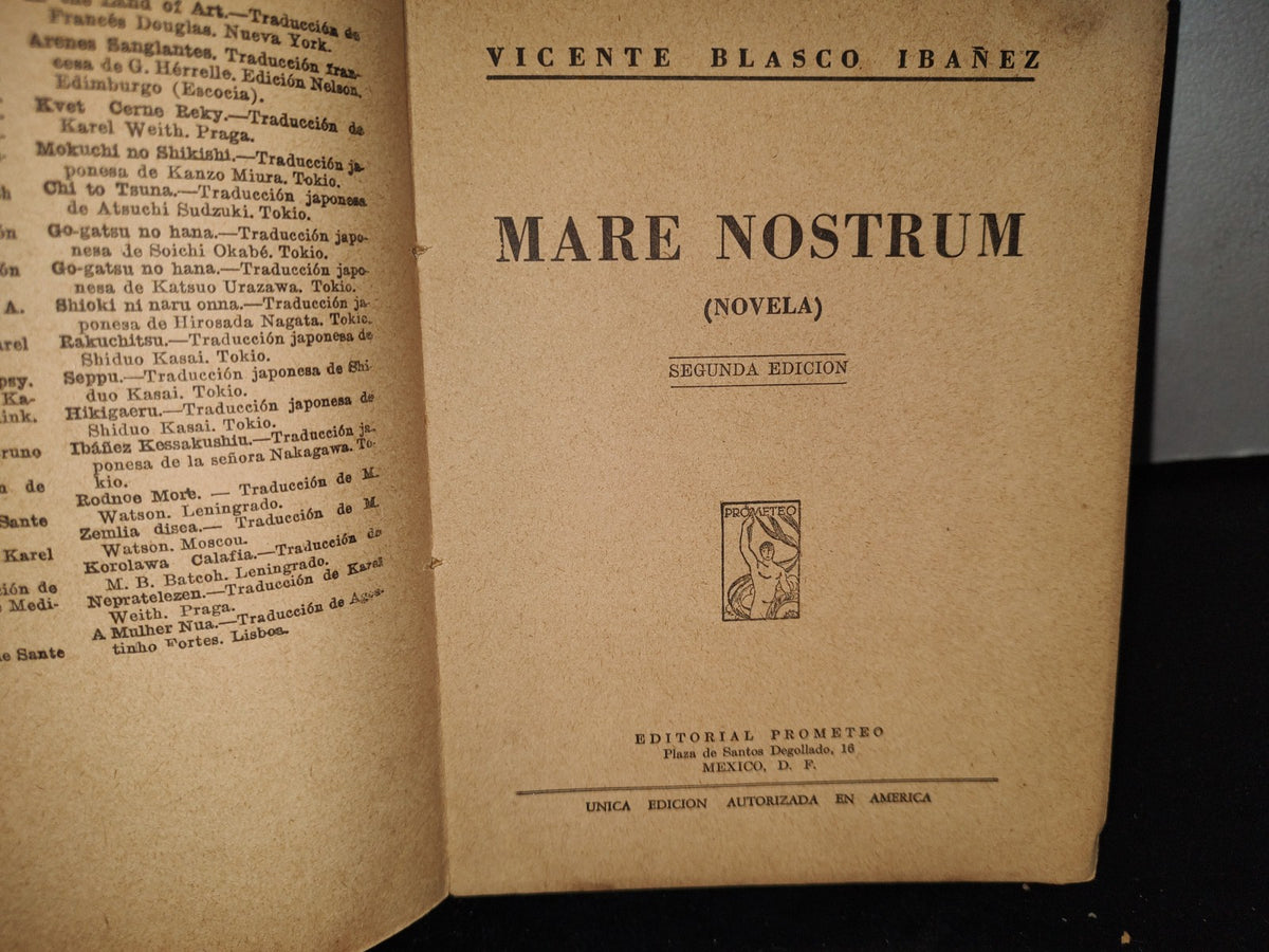 64- Mare Nostrum - Vicente Blasco Ibáñez - Editorial Prometeo, 1944