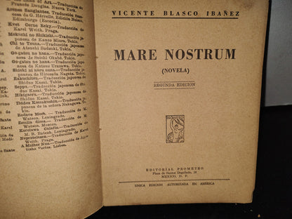 64- Mare Nostrum - Vicente Blasco Ibáñez - Editorial Prometeo, 1944