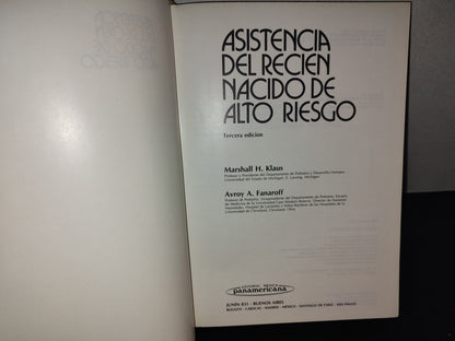 114- Asistencia Del Recién Nacido De Alto Riesgo - Klaus / Fanaroff - Panamericana 1987