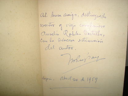 163- Impresiones De Viaje De Un Mexicano. Bajo El Cielo De España Por Tierras De Portugal - Manuel Pérez Vargas - 1a. Ed. 1957, Firmado