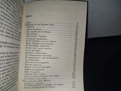 84- Nueva Cornucopia Mexicana - José Moreno Villa. Sepsetentas. Primea Edición 1976