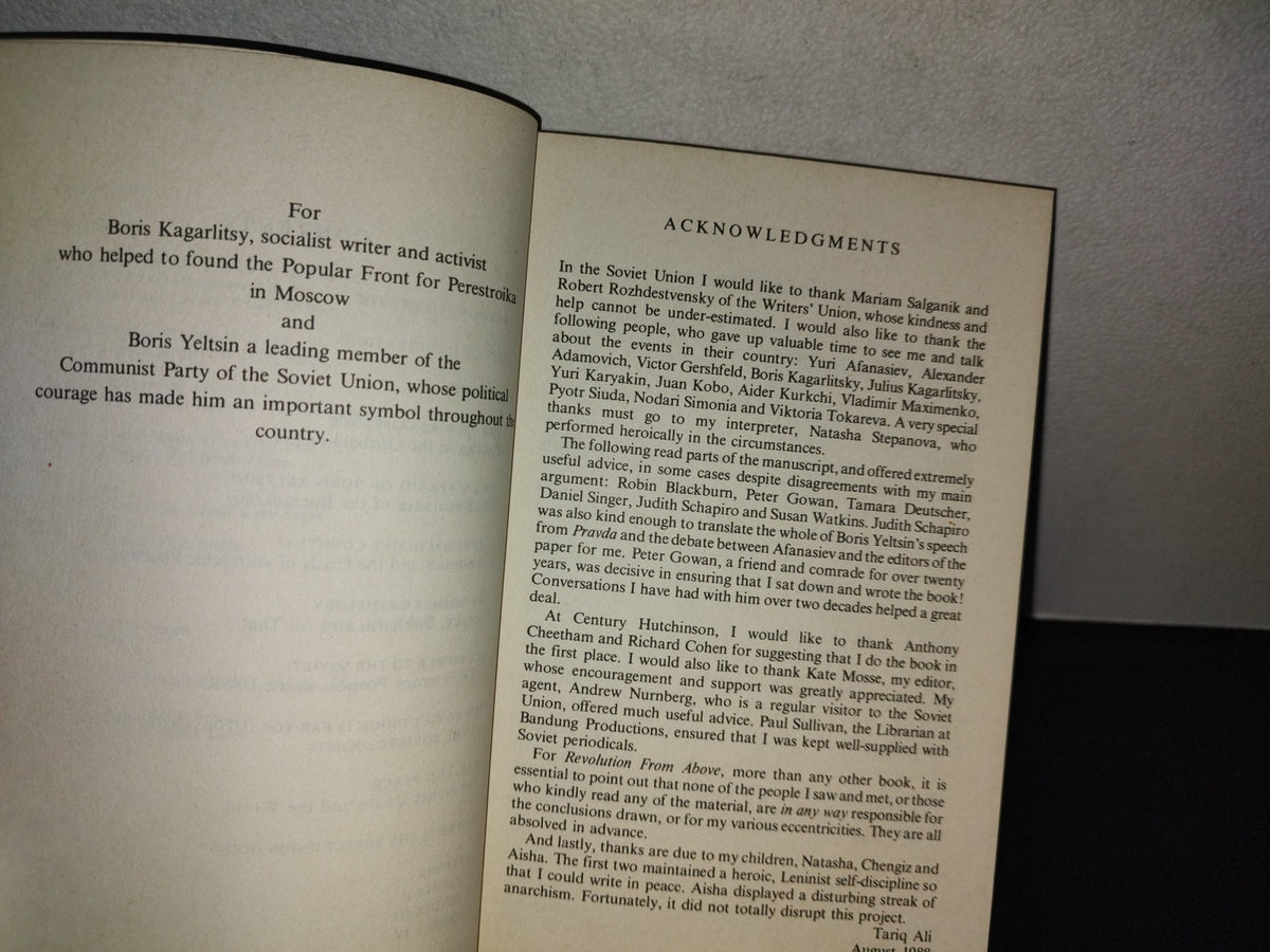 197- Tariq Ali. Revolution From Above. Where Is The Soviet Union Going? First Published 1988