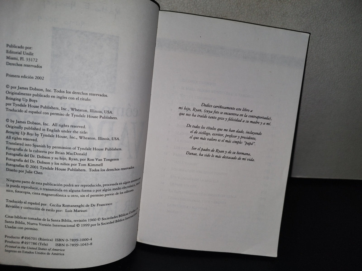 139- Cómo Criar A Los Varones - Dr. James Dobson - Primera Edición 2002