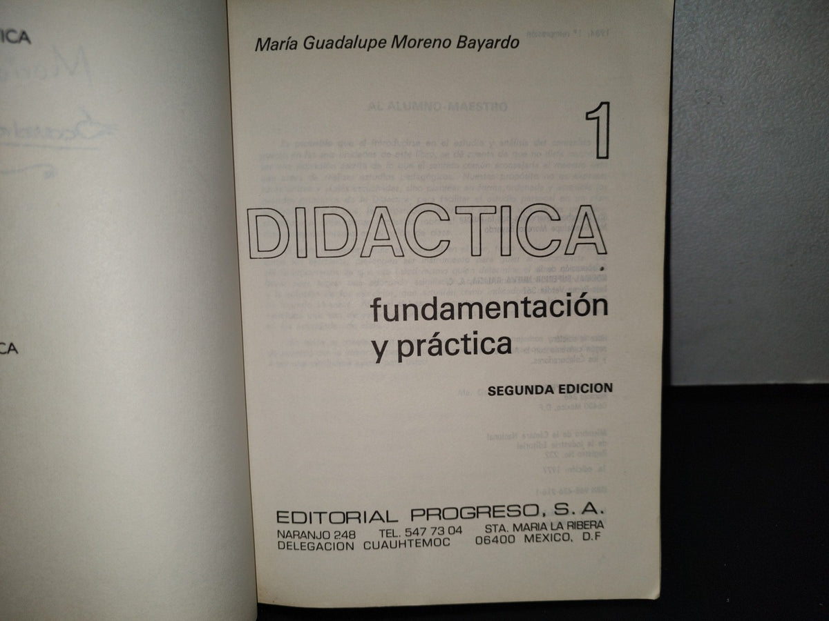 124- Didáctica 1. Fundamentación Y Práctica - María Guadalupe Moreno Bayardo