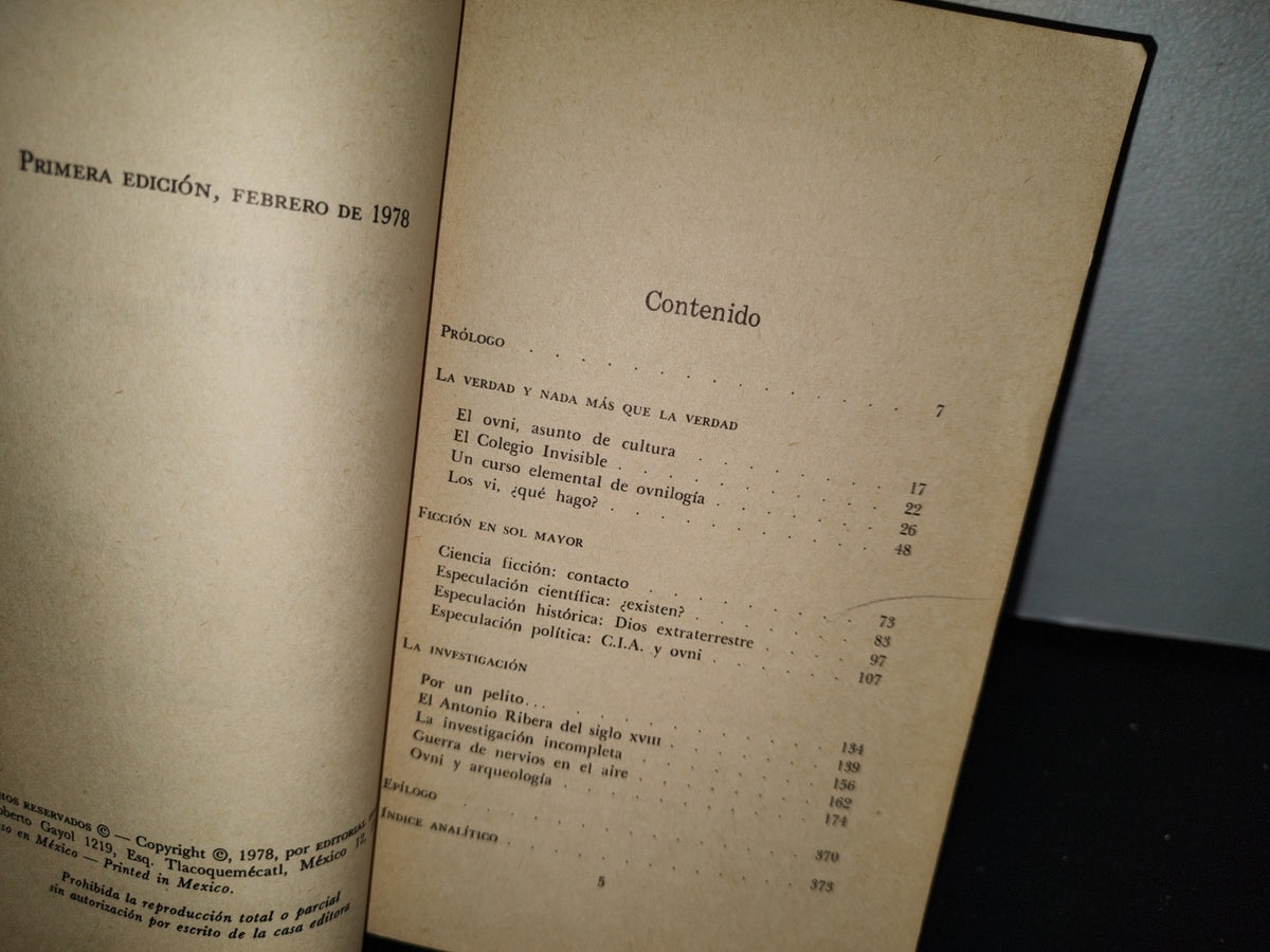 57- Los Ovnis Y La Arqueología De México - Pedro Ferriz Y Christian Siruguet - Primera Edición 1978