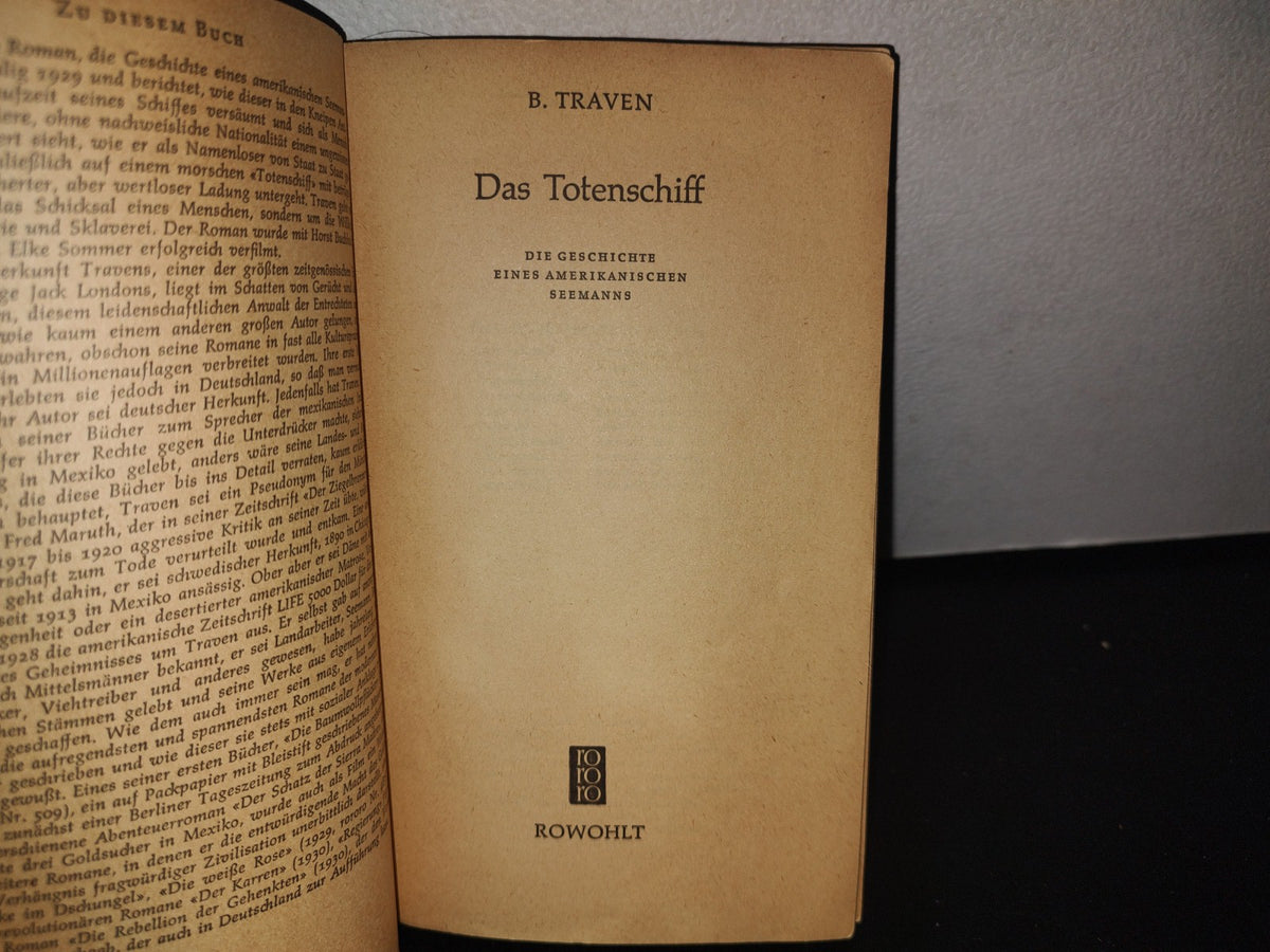 128- Alemán. Das Totenschiff - B. Traven - 1963