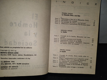 64- El Hombre Y La Sociedad - Benito Solís Luna - 1971