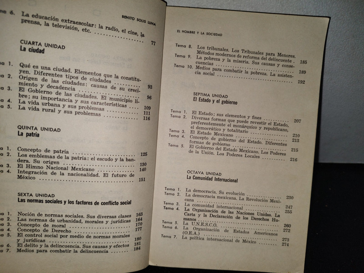 64- El Hombre Y La Sociedad - Benito Solís Luna - 1971