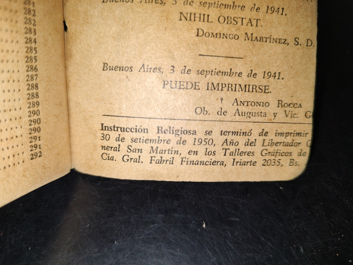 63- Instrucción Religiosa. El Cristianismo. Sus Dogmas, Oraciones, Mandamientos Y Sacramentos - 1950