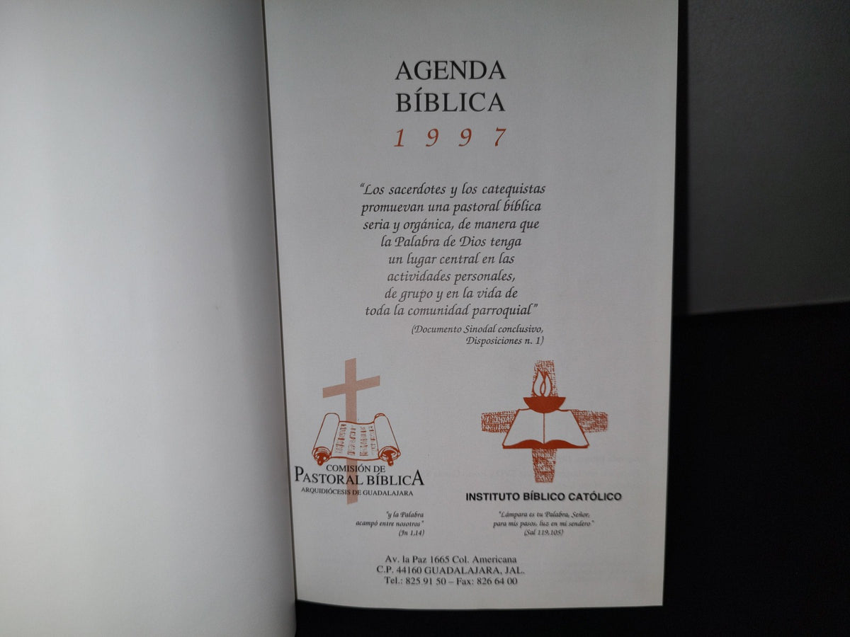 80- Agenda Bíblica 1997 - Editorial Verbo Divino - 1996