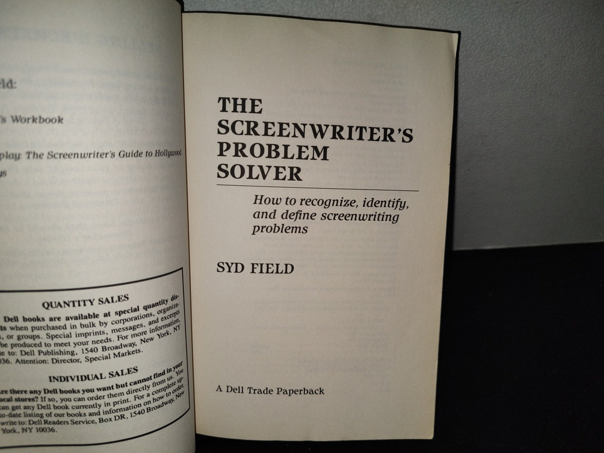 220- The Screenwriter's Problem Solver. How To Recognize, Identify And Define Screenwriting Problems - Syd Field