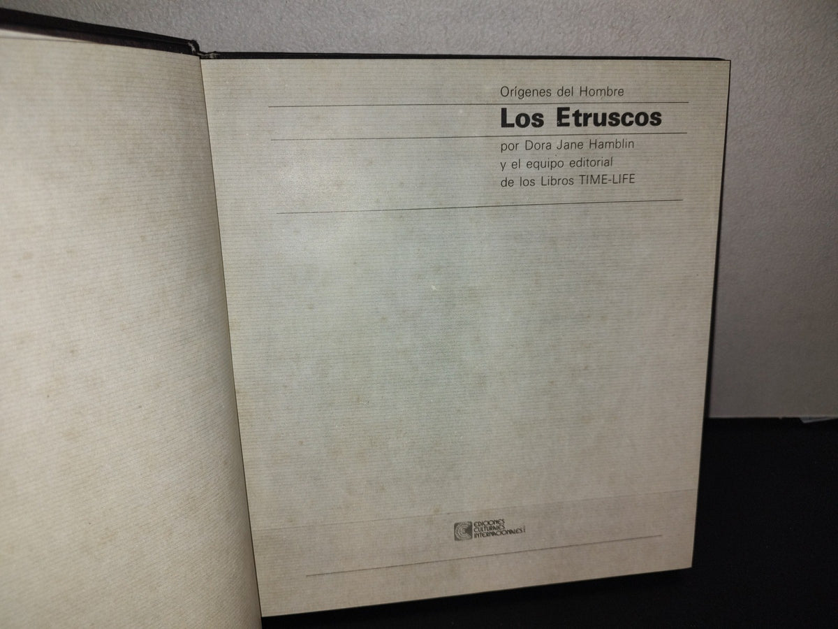 114- Orígenes Del Hombre. Los Etruscos - Time-Life 1986