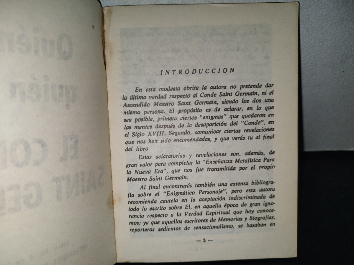 196- Quién Es, Quién Fue El Conde Saint Germain. Libro No. 4 De La Serie Metafísica Al Alcance De Todos. Conny Méndez - 80's
