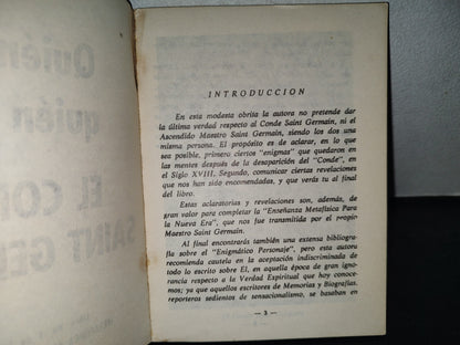 196- Quién Es, Quién Fue El Conde Saint Germain. Libro No. 4 De La Serie Metafísica Al Alcance De Todos. Conny Méndez - 80's