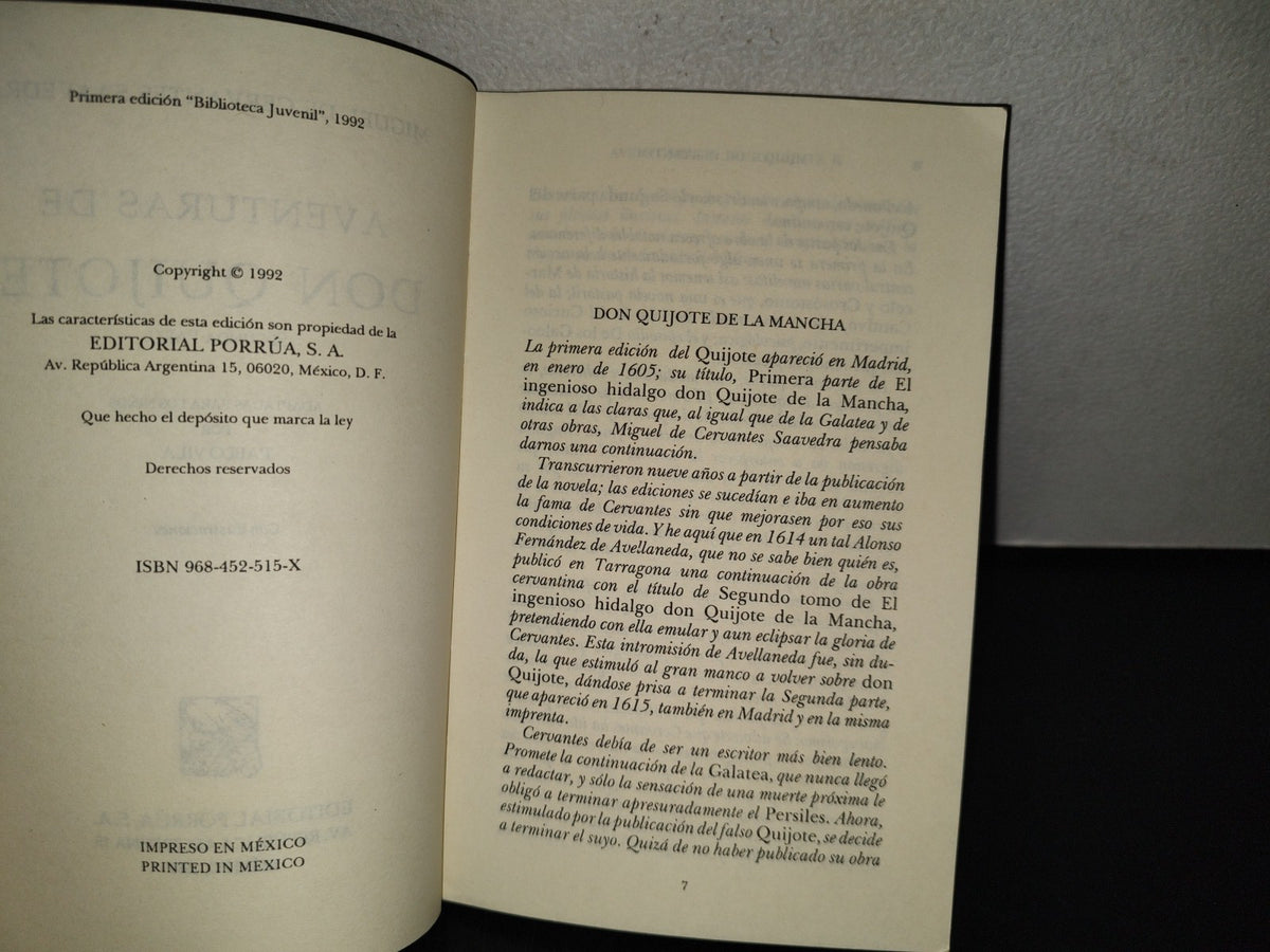 99- Aventuras De Don Quijote II - Biblioteca Juvenil Porrúa - 1992