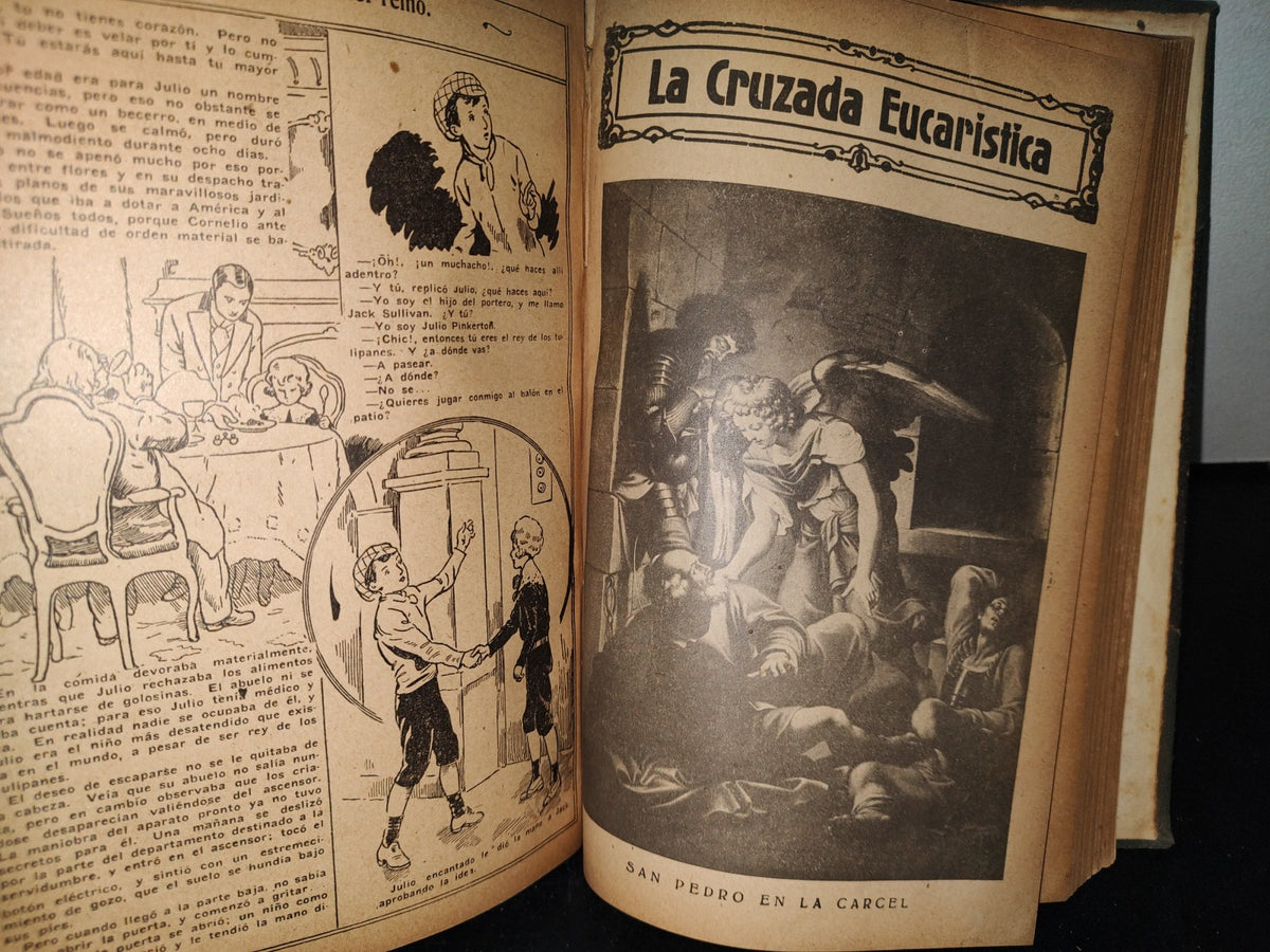 211- Antiguas Revistas Católicas Empastadas En Formato Libro. La Cruzada Eucarística - 1936