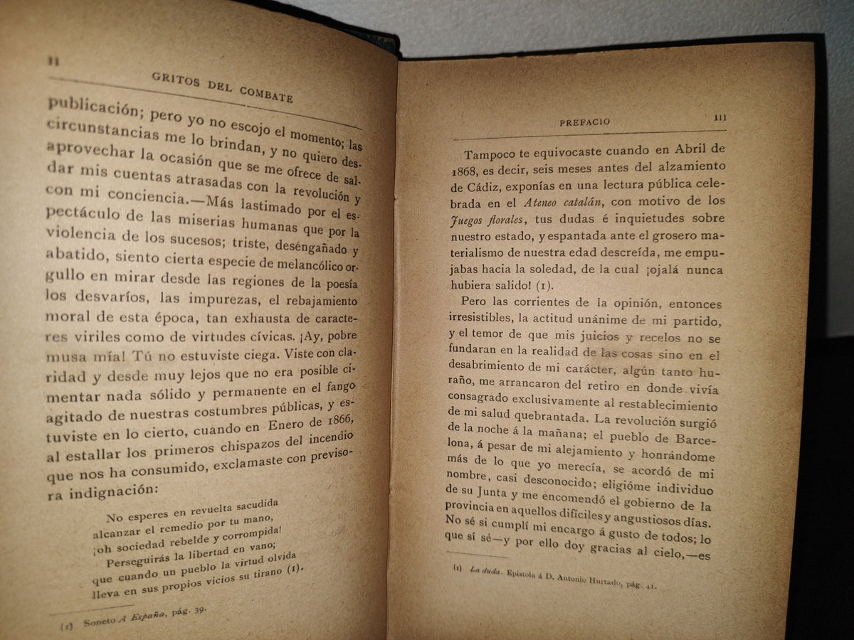 211- Gritos Del Combate. Poesías - Gaspar Núñez De Arce - 1891