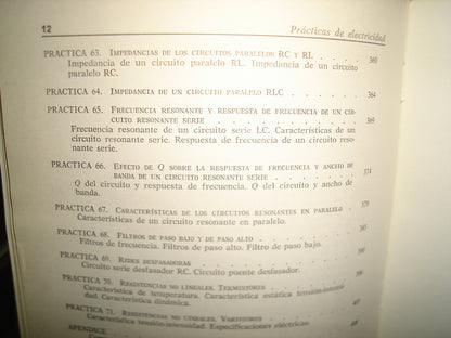 168- Prácticas De Electricidad. Manual De Laboratorio Y De Enseñanza Acelerada. Paul B. Zar