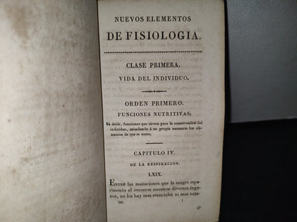 60- Nuevos Elementos De Fisiología, Por El Caballero Richerand. Tomo Tercero - 1826