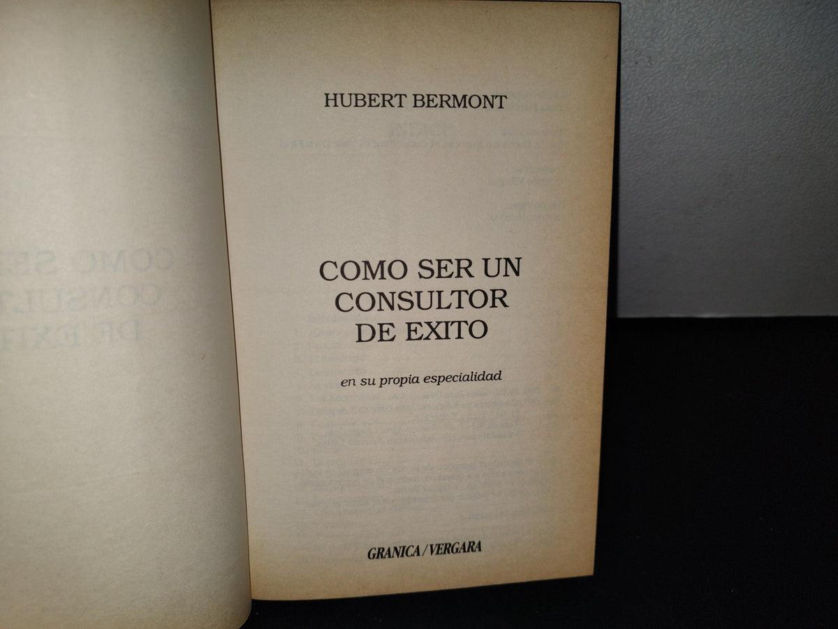 195- Cómo Ser Un Consultor De Éxito - Hubert Bermont