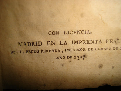 163- Obras Selectas De Eduardo Young. Tomo II. Con Licencia. Madrid En La Imprenta Real, 1797