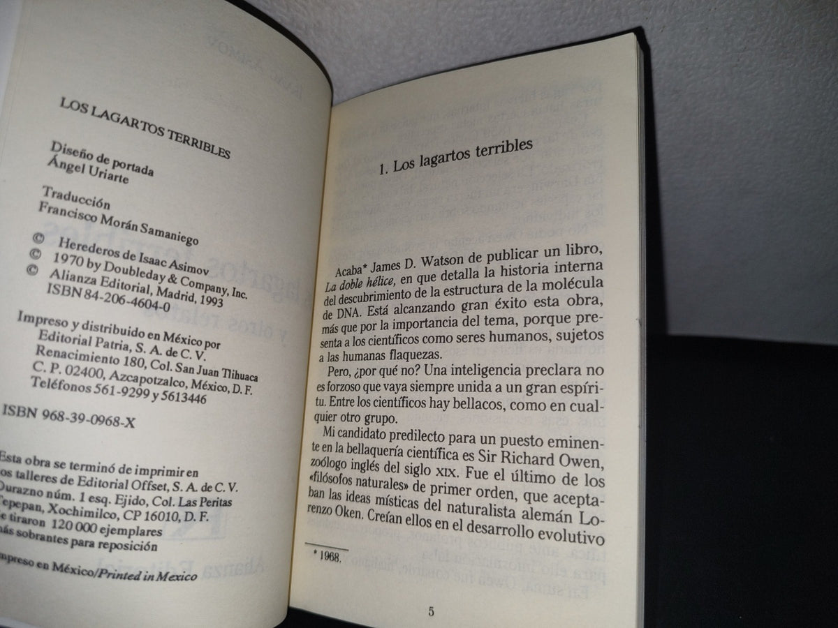 74- Alianza Cien. Los Lagartos Terribles. Asimov - 1993
