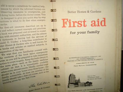 26- Inglés. Primeros Auxilios / Better Homes And Gardens. First Aid For Your Family