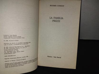 101- La Familia Prizzi - Richard Condon. Planeta / Seix Barral 1988