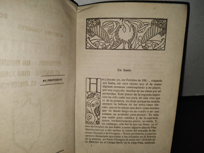 212- Biblioteca Emporium. Un Santo - Pablo Bourget - Gustavo Gili, Editor, 1919