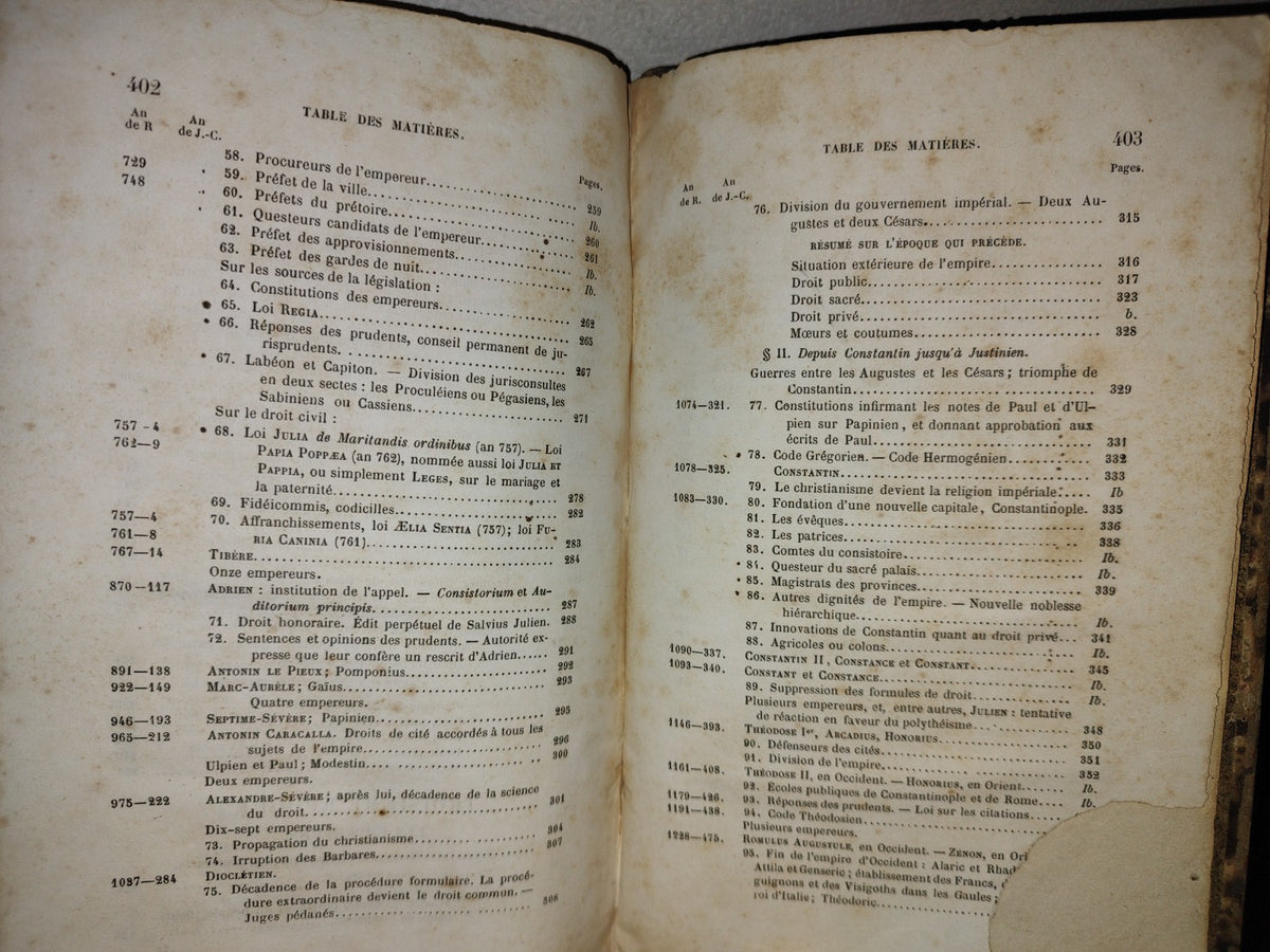59- Histoire De La Legislation Romaine, Depuis Son Origine Jusqu'A La Legislation Moderne; Suivie D'Une Généralisation Du Droit Romain - M. Ortolan - Paris, Videcoq Fils Ainé / Plon Frères, 1851