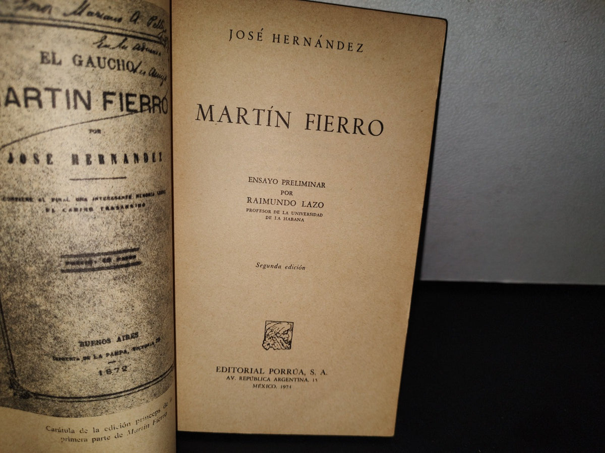 188- Martín Fierro - José Hernández - Porrúa - 1974