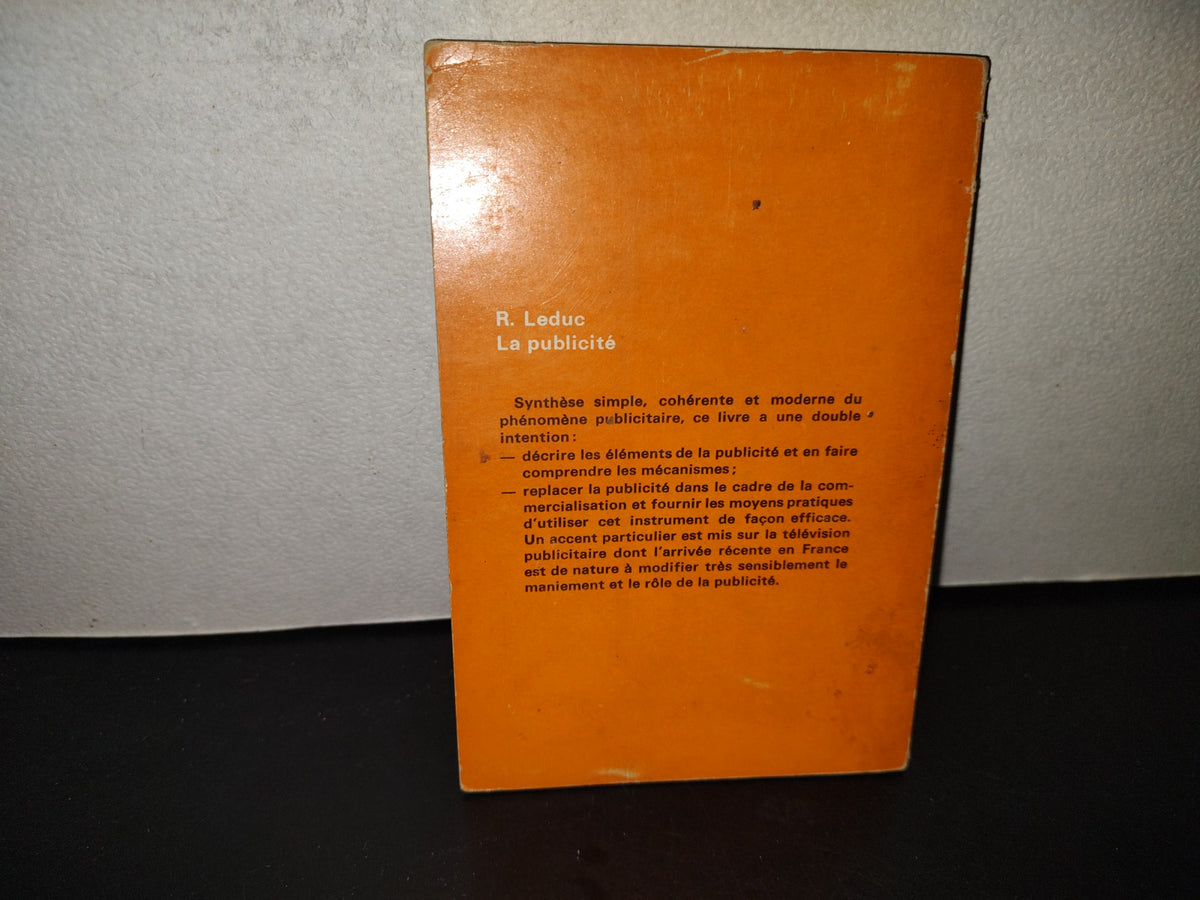 201- La Publicité - R. Leduc. Collection La Vie De L'Entreprise - 1970