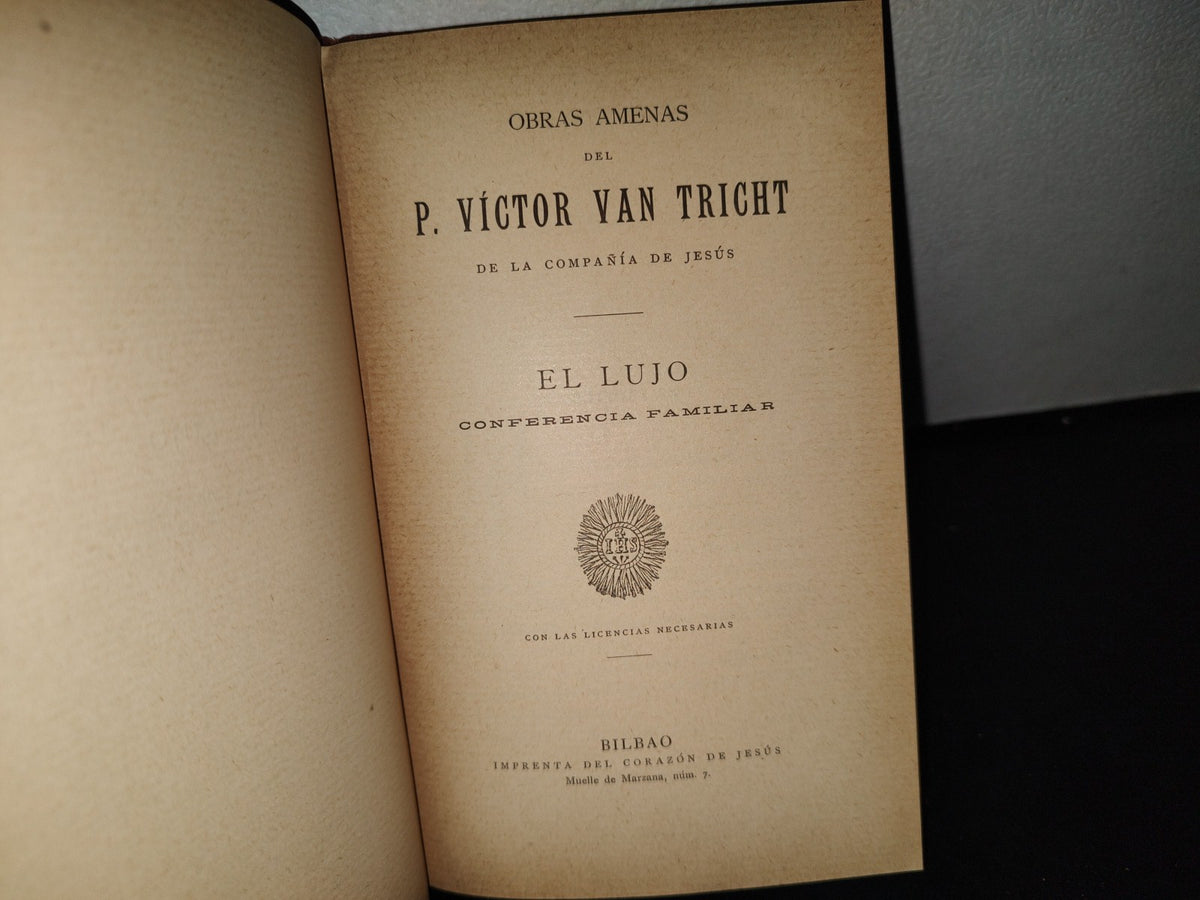 65- Biblioteca Amena XIII. Obra Amenas Del P. Víctor Van Tricht - 1900's