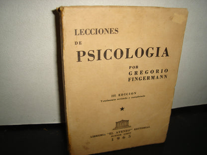 18- Lecciones De Psicología - Gregorio Fingermann - 1965