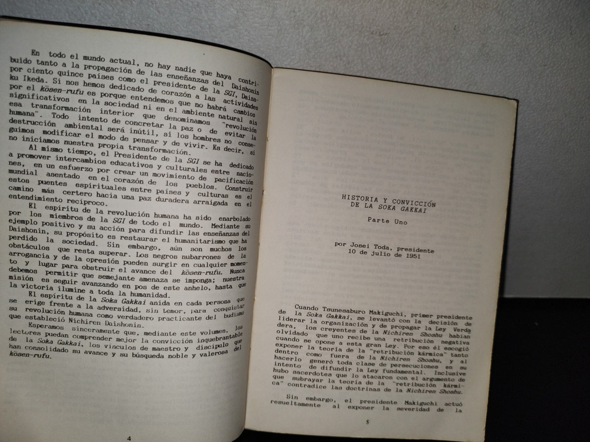 78- Historia Y Convicción De La Soka Gakkai - Josei Toda - 1991