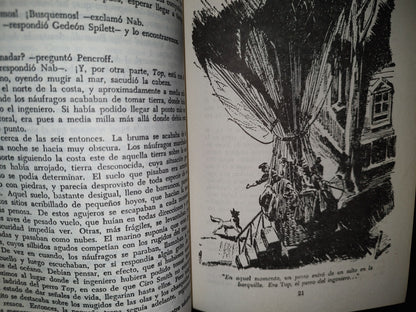 54- Biblioteca Juvenil. Tomo 3. La Isla Misteriosa - Julio Verne - 1968