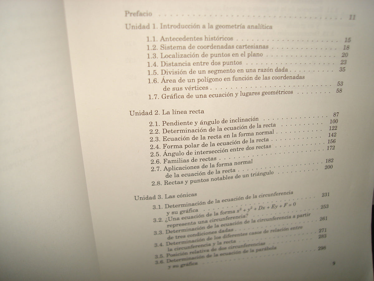 38- Geometría Analítica. Matemáticas - Sep, Seit