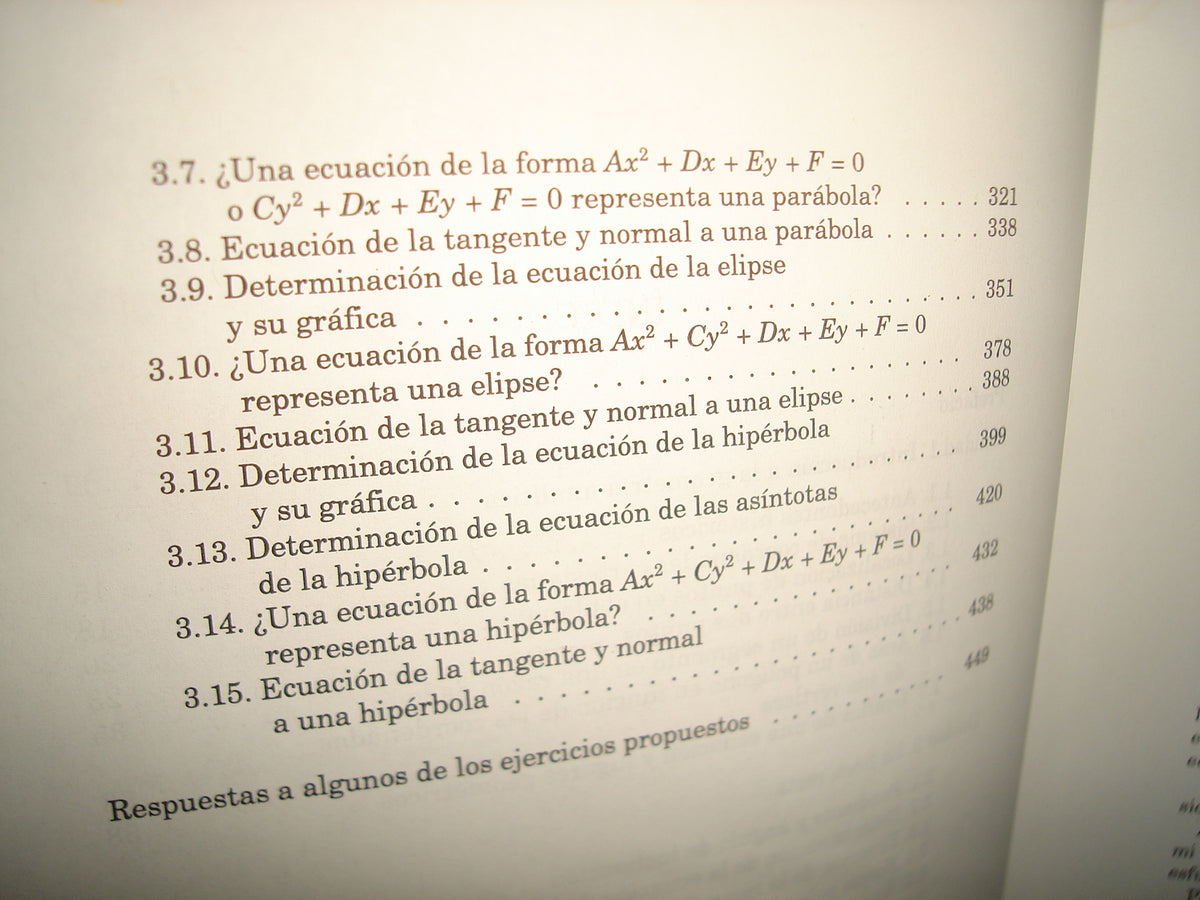 38- Geometría Analítica. Matemáticas - Sep, Seit
