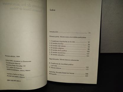 219- Los Valores De Los Jaliscienses - Marco Antonio Cortés Guardado - Primera Edición 1999