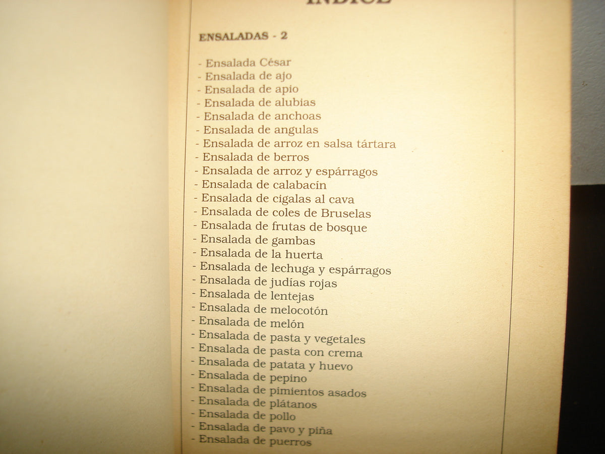 10- Libros De Cocina. Musa - Ensaladas - 2 - J. Montoliu
