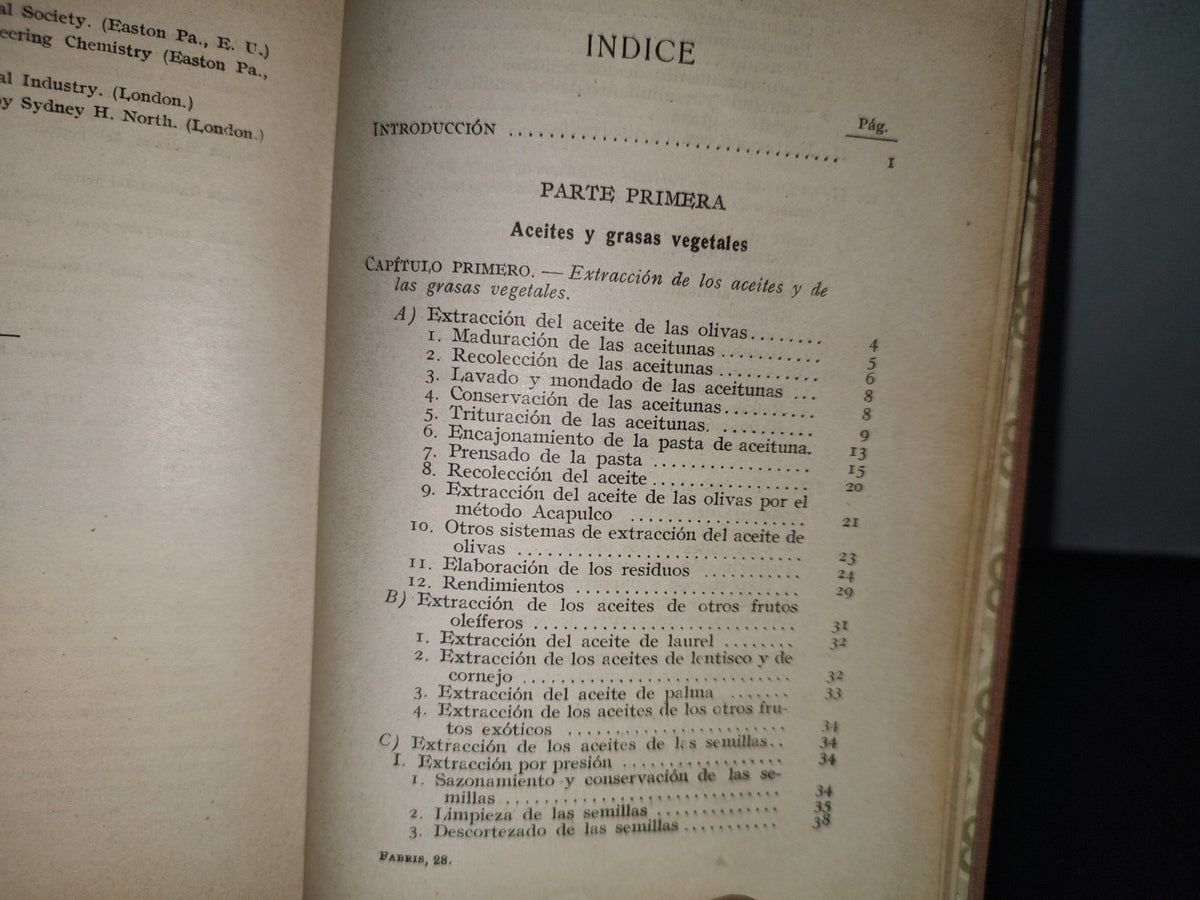 166- Aceites Y Grasas Vegetales, Animales Y Minerales - Dr. Guido Fabris - Barcelona. Gustavo Gili, Editor, 1919