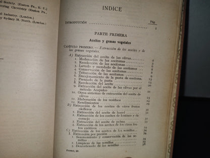 166- Aceites Y Grasas Vegetales, Animales Y Minerales - Dr. Guido Fabris - Barcelona. Gustavo Gili, Editor, 1919