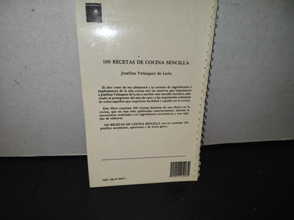93- 100 Recetas De Cocina Sencilla - Josefina Velázquez De León - Primera Edición, Abril De 1991