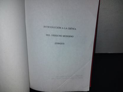 114- Introducción A La Crítica Del Derecho Moderno (Esbozo) - Óscar Correas