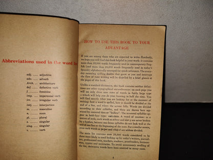 143- Write It Right. Así Se Escribe. The Instant Spelling Dictionary - 1980