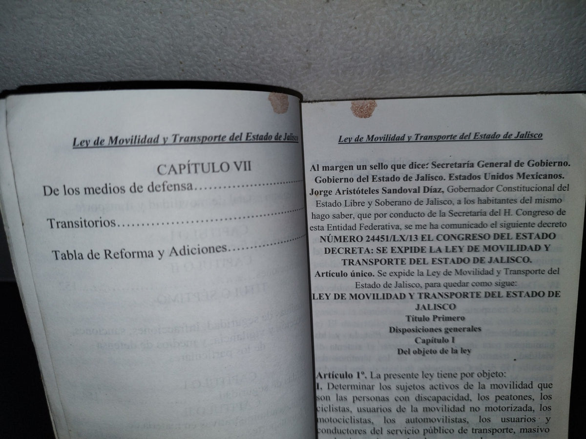 99- Ley De Movilidad Y Transporte Del Estado De Jalisco - 2013