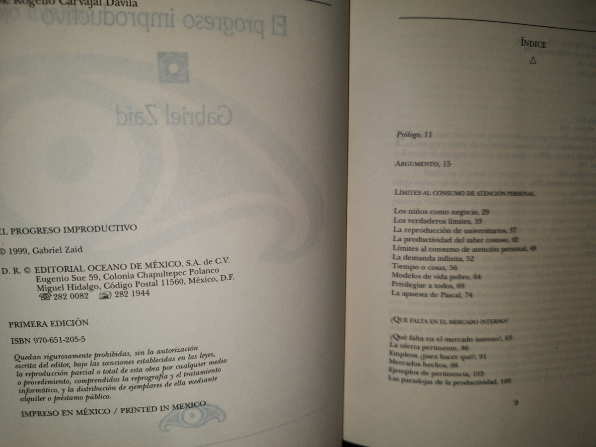 48- El Progreso Improductivo - Gabriel Zaid - 1999